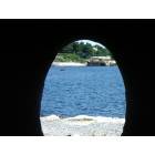 Newport: : Tunnel looking out towards mansions in Newport