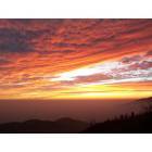 Crestline: Sunset view from rim on Rockview Drive