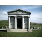 Matamoras: The Shannon mausoleum; the biggest landmark in the Matamoras Cemetery.