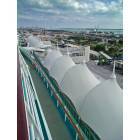 Miami: The Port of Miami viewed from about 14 stories up looking East.