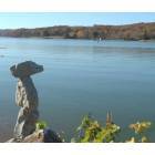Kingston: Rock sculpture watching over Watts Bar Lake in Kingston Tennessee