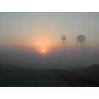 Murray: Water towers at sunrise