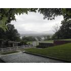 Garden At Blithewood-Hudson river  in the background