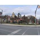 Tamaqua: Depot Square Park and Train Station from 5 Points