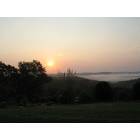 Forsyth: A view of the Ozarks at sunrise with the mist rising off Bull Shoals Lake