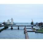 Oswego: A pic of the port from the pedestrian bridge June 2006