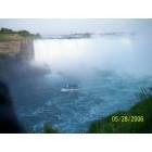 Niagara Falls: Maid Of The Mist From The Canadian Side... Look how small the boat is in comparison to the falls!!