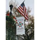 Worthington: Street Lamp, Flag and City Banner