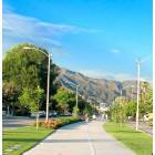 Burbank: View of the Verdugo Mountains from the Chandler Boulevard Bikeway in Burbank, CA
