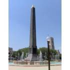 Indianapolis: Obelisk fountain at the War Memorial Mall, downtown Indy