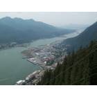 The Mount Roberts Tramway offers a spectacular view of downtown Juneau and the breathtaking mountains nearby.