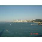 San Francisco: : San Francisco from on top of the Golden Gate bridge