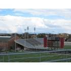 Pullman: Martin Stadium & practice field at WSU with Moscow Mountain snowstorm
