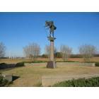 Americus: Charles Lindbergh sculpture, Souther Field, Americus, Georgia