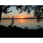 Winona Lake: Sunset over beautiful Winona Lake