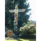 Shelton: : The totem pole in Post Office part, carved by boyscouts.