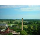 Pierceton: Taken fro the top of the water tower facing north featuring the old Reid Murdock factory