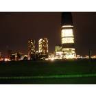 Jersey City: : Goldman Sacs building/downtown at Night