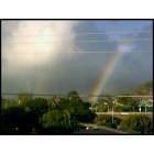 Honolulu: A double rainbow over Manoa Valley.