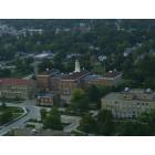 Macomb: Sherman Hall from the view of a Hot Air Balloon