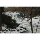 Boonton: the falls at Grace Park in Winter