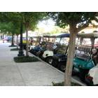 The Villages: : Golf Carts Parked in Front of the Movie Theatre