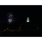 New Castle: : Fireworks over the Lawrence County Courthouse, New Castle, PA