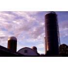 Cornwall on Hudson: Silos Caught at Sunset Mt Airy Rd Dairy Farm