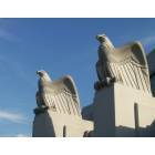 Sycamore: Art Deco Eagles on top of the Sycamore Armory Building