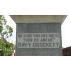 Lawrenceburg: David Crockett's Famous Saying