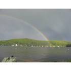 rainbow over Lake Hamilton in Holland, MA
