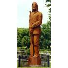 Pine City: The famous Voyageur Statue at Voyageur Park on the Snake River (Downtown Pine City)