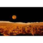 Yucca Valley: Moon over Yucca Valley
