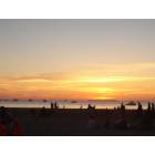 Caseville: people on beach @ sunset