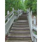 McGregor: stairs on hiking trail at Pike's Peak State Park, McGregor