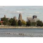 Buffalo: Downtown Buffalo as seen from the Niagara River walk.
