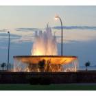 Fairhope: : The fountain at night at the Fairhope Pier
