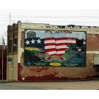 Crawford: Mural on the side of Masonic Lodge, Crawford, TX