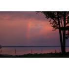 Houghton Lake: Rainbow in a storm over Houghton Lake