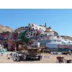 Niland: Side view of Salvation Mountain