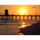 Huntington Beach: Huntington Beach at sunset
