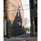 New Castle: Looking down an alley toward the Delaware River