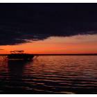Houghton Lake: sunset at the cabin by the lake