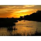 Bridgeport: sunset on the north platte river