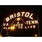 Bristol: This sign crosses the state line between VA & TN. The state line follows State Street which is the main street of Bristol.