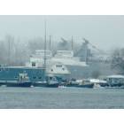 Port Huron: freighters docked for the Winter