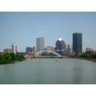 Rochester: the new skyline as of 2006 from Ford St. Bridge