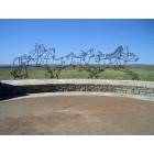 Crow Agency: Crow Agency, Montana: Little Bighorn National Battlefield: Spirit Warriors sculpture