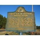 Americus: First Solar Battery Installation Marker, Upper River Road, Americus, GA