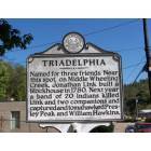 Triadelphia: Historic marker, Triadelphia, WV